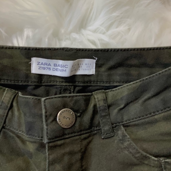 ZARA Basic Z1975 Power Stretch Olive Skinny Jean - Picture 9 of 12